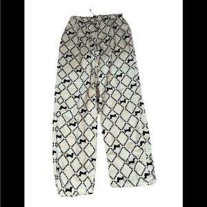 Rare Dachshund Dog Flannel Medium Pajama Pants Character Bow Wow